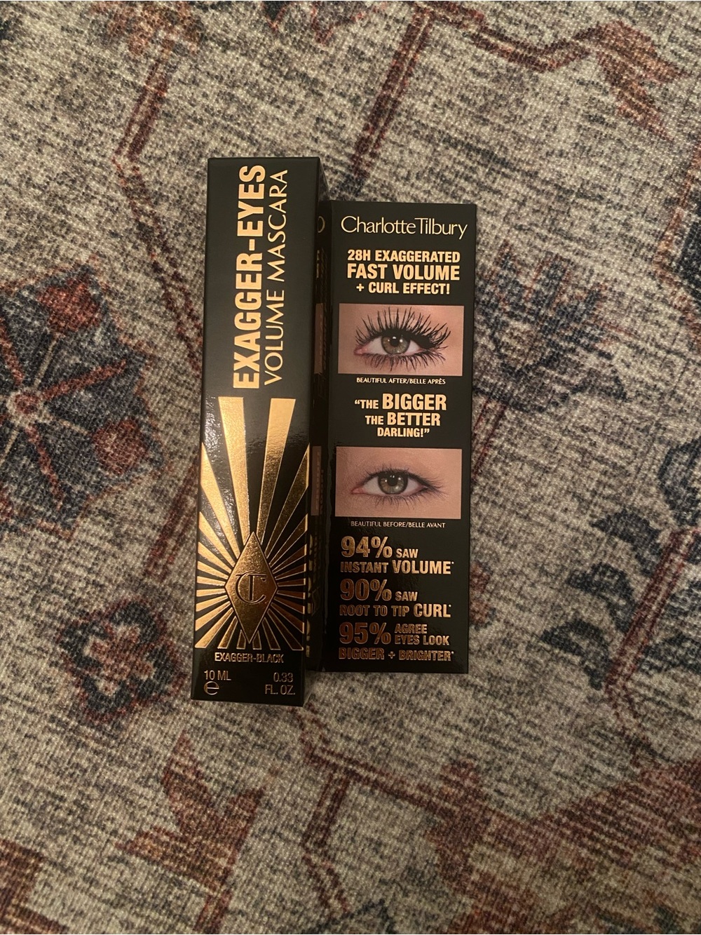 Charlotte Tilbury Exagger-Eyes Volume Mascara - Black & Gold Accents